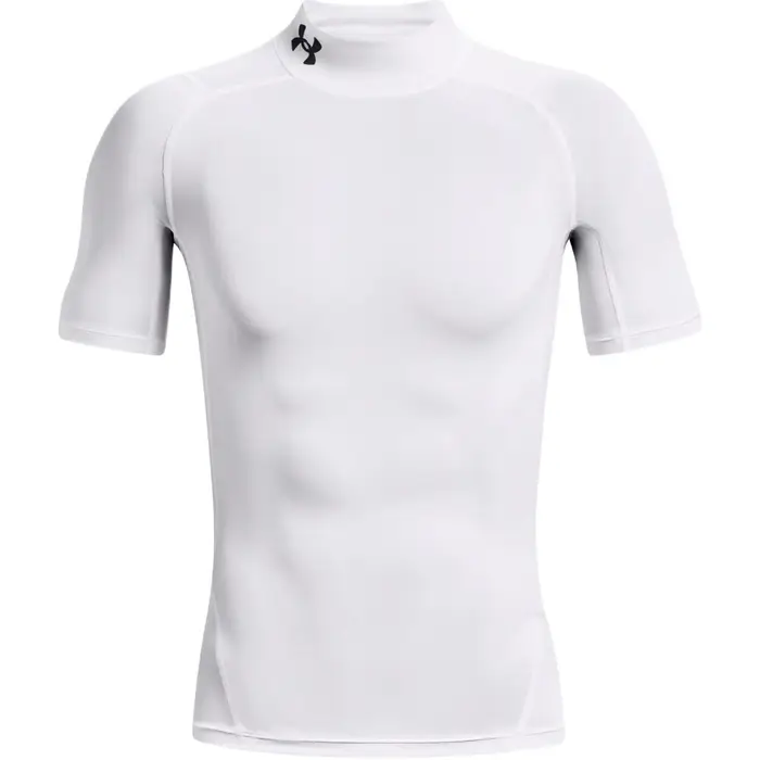 Under Armour T-shirt a Maniche Corte a Collo Alto Tinta Unita Slim Fit Uomo Top Bianco 1372586-100