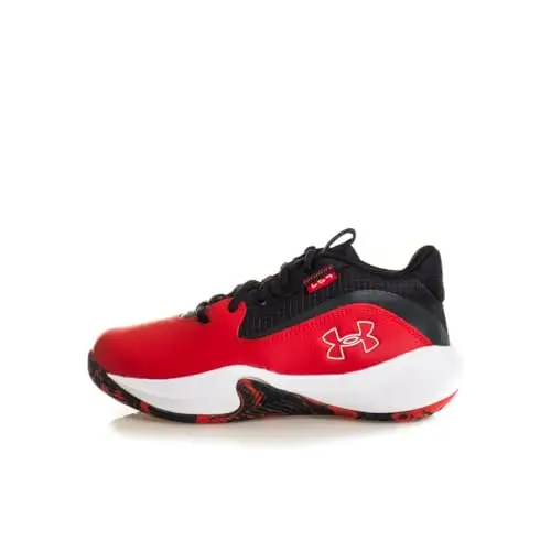 Under Armour Tennis Unisex per bambini in età prescolare Lockdown 7, 600 Rosso Nero Bianco, 18.5 cm