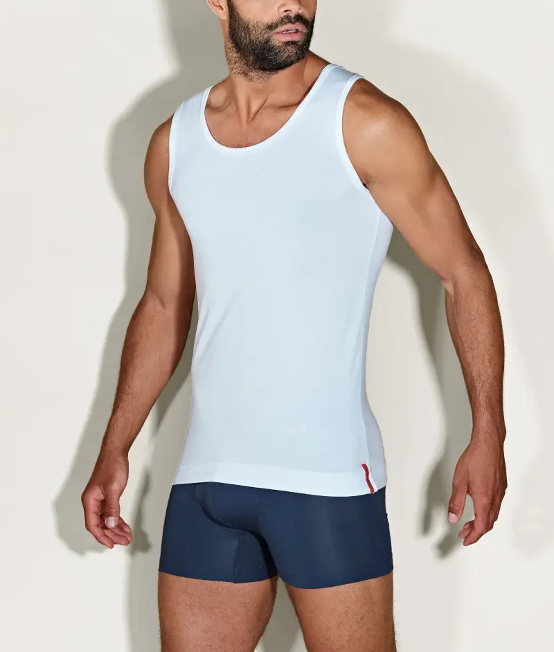 Undiemeister® Canotta Bianca Slim Fit Chalk White