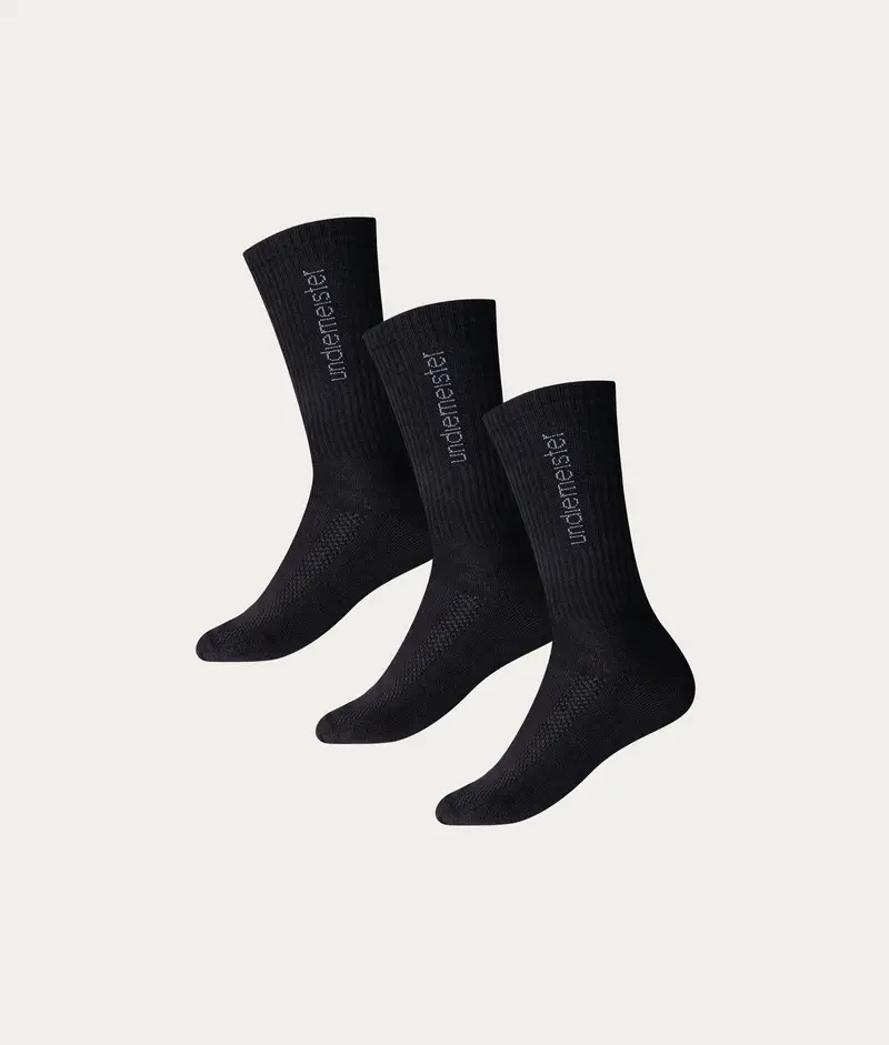 Undiemeister Confezione da 3 Calzini Sportivi Neri Volcano Ash
