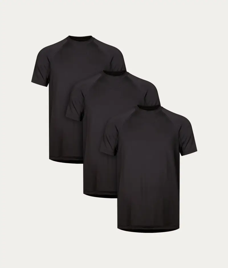 Undiemeister Confezione da 3 Magliette Sportive Nere Volcano Ash