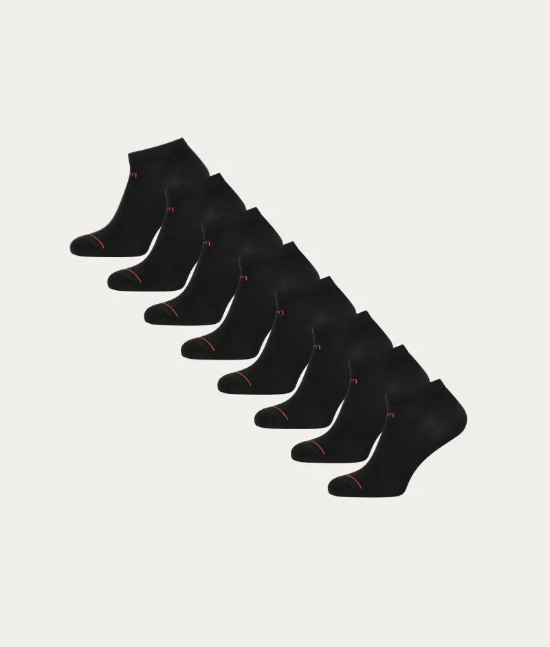 Undiemeister Confezione da 8 Calzini Sneaker Neri Volcano Ash