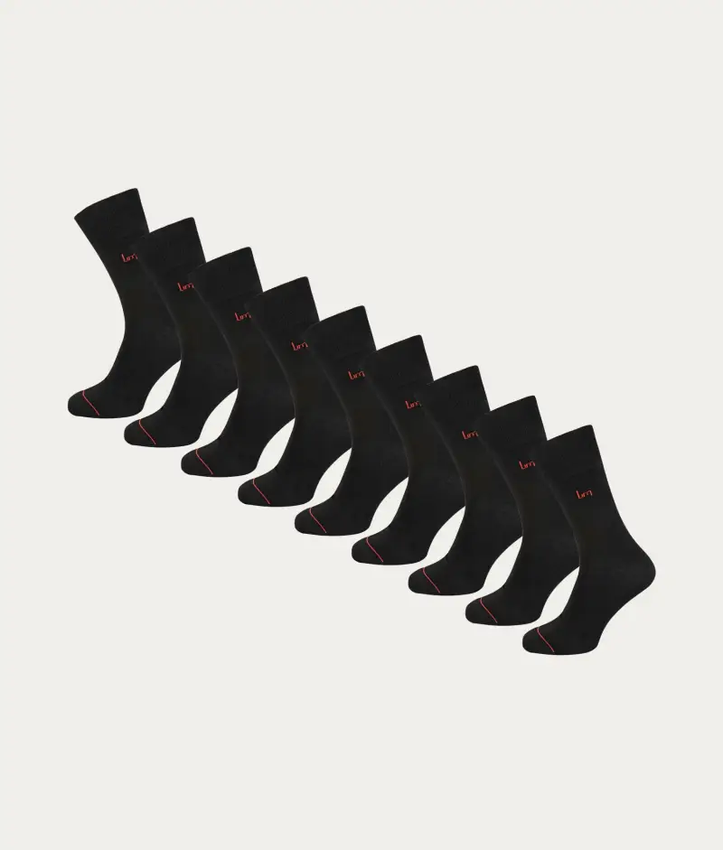 Undiemeister Confezione da 9 Calzini Neri Volcano Ash