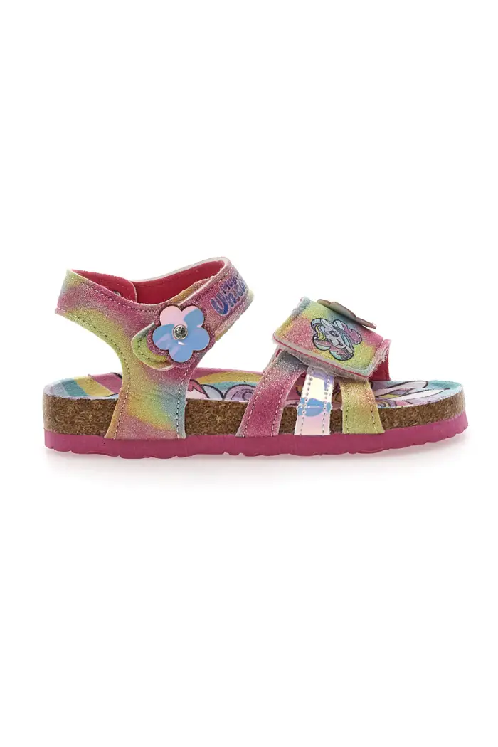 UNICORNO Sandali Multicolor Con Strappo in Velcro Unicorn S8010161 [ROSA]