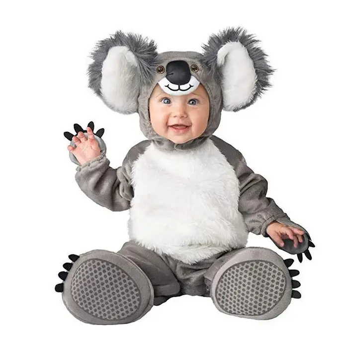 Pagliaccetti Cosplay Animali Cartoni Animati Bambino Neonato Dinosauro Koala Leoni per Halloween Natale Festa di Compleanno Outfit Costume 0-3 Anni 100cm
