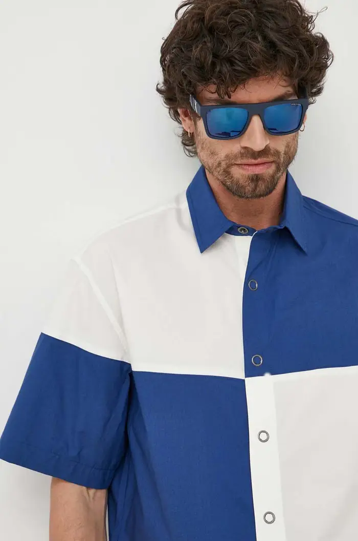 camicia in cotone Blu navy