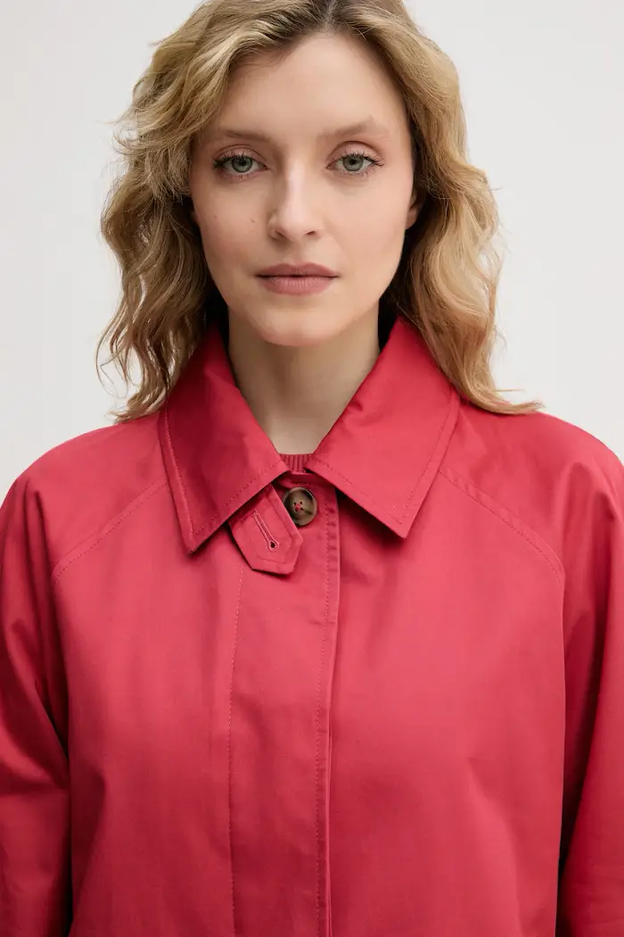 cappotto da donna in cotone Rosso