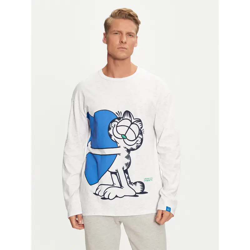 United Colors Of Benetton Maglietta del pigiama 3VR54M01P Grigio Regular Fit