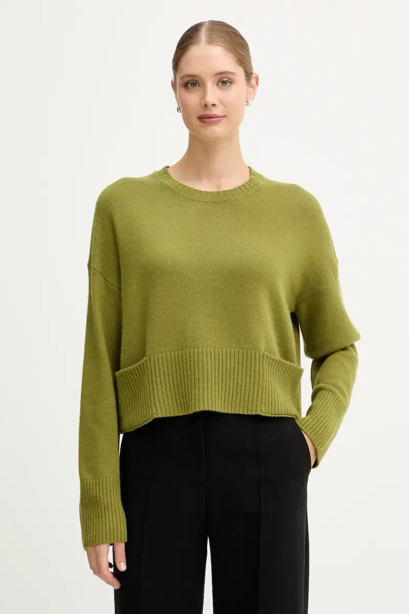 United Colors of Benetton maglione con lana colore verde 126WD10E4
