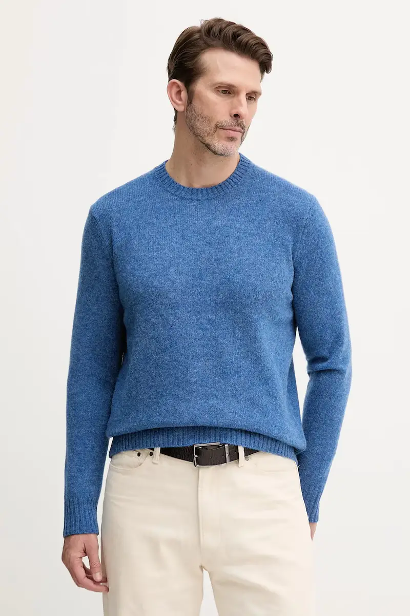 United Colors of Benetton maglione in lana uomo colore grigio Blu