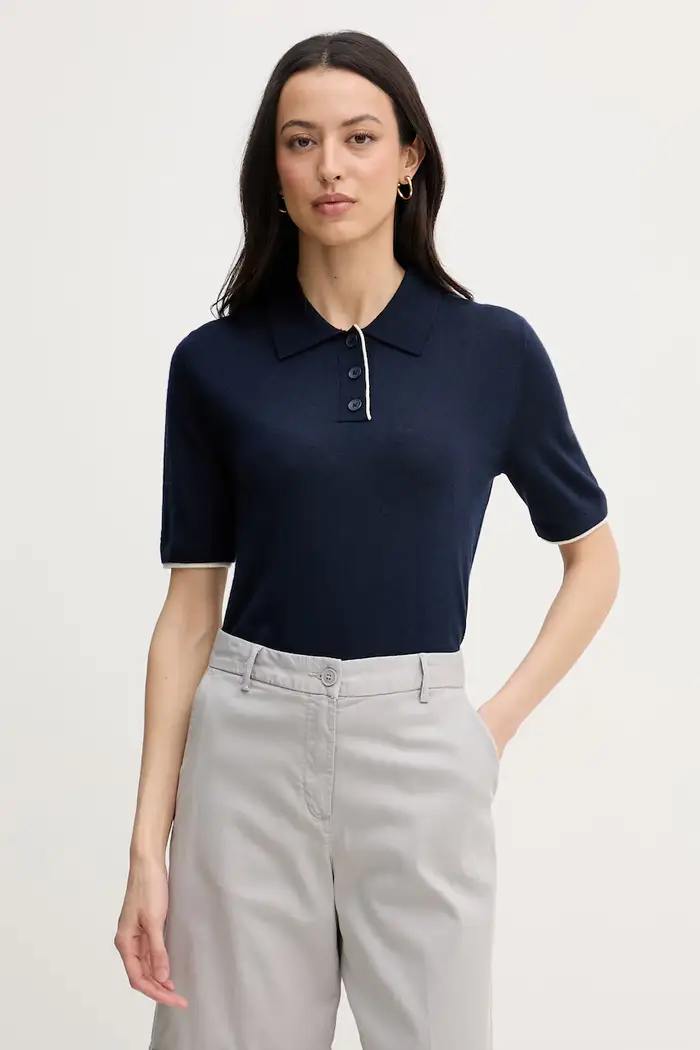 United Colors of Benetton polo da donna in lana Blu navy