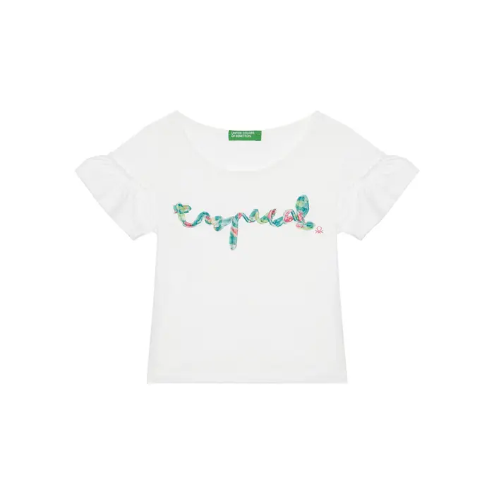 United Colors Of Benetton T-shirt 38V4G10JI Bianco Regular Fit