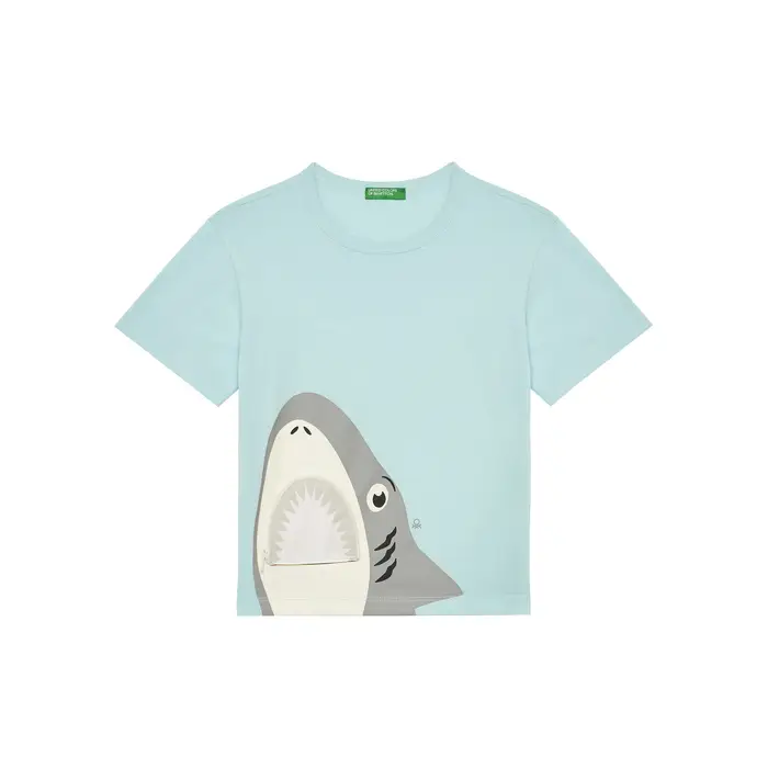 T-shirt 3I1XG10JL Blu Regular Fit