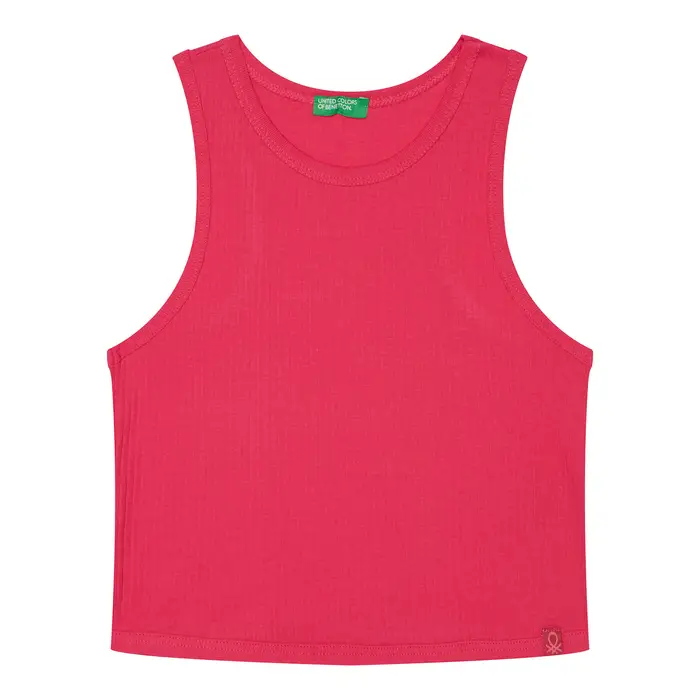 United Colors Of Benetton Top 31H3CH01F Rosa Slim Fit