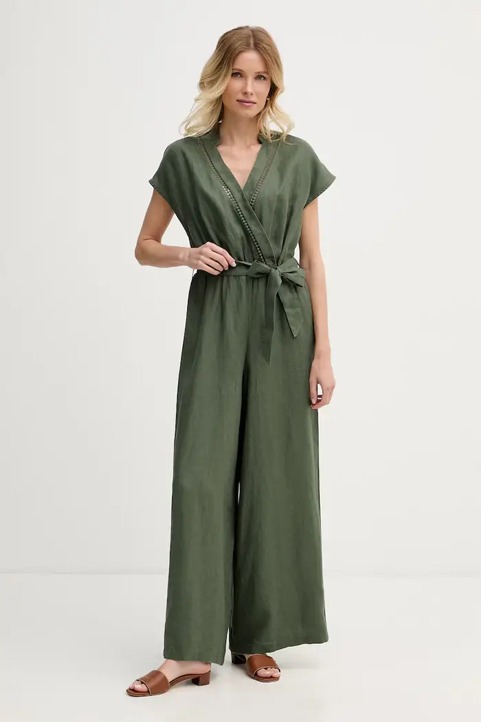 United Colors of Benetton tuta da donna in lino Verde