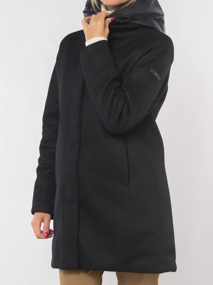 UNITY giaccone da donna Lover Lungo con pettorina NERO