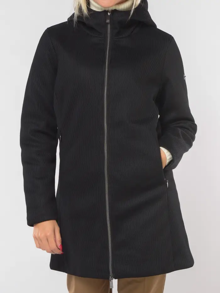 UNITY giaccone da donna Nerum con cappuccio NERO