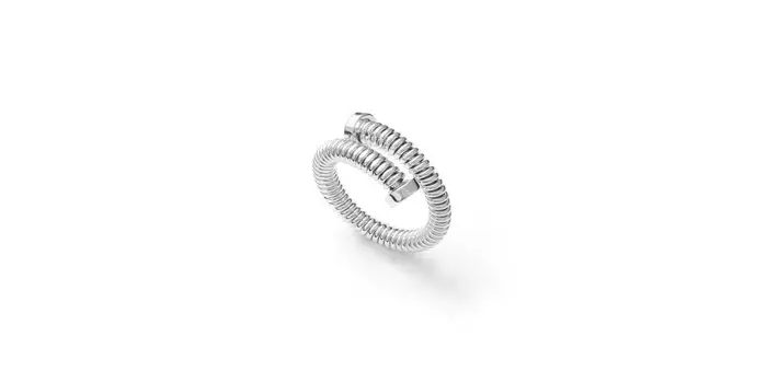 UNOAERRE Anello Chiodo Argentato