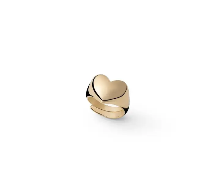UNOAERRE Anello In Argento Dorato Con Cuore