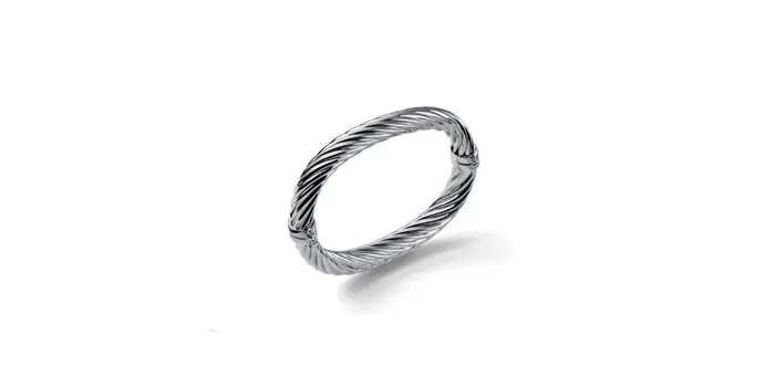 UNOAERRE Bracciale Torchon Argentato