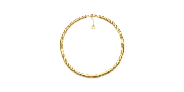 UNOAERRE Collana Tubogas In Argento Dorato