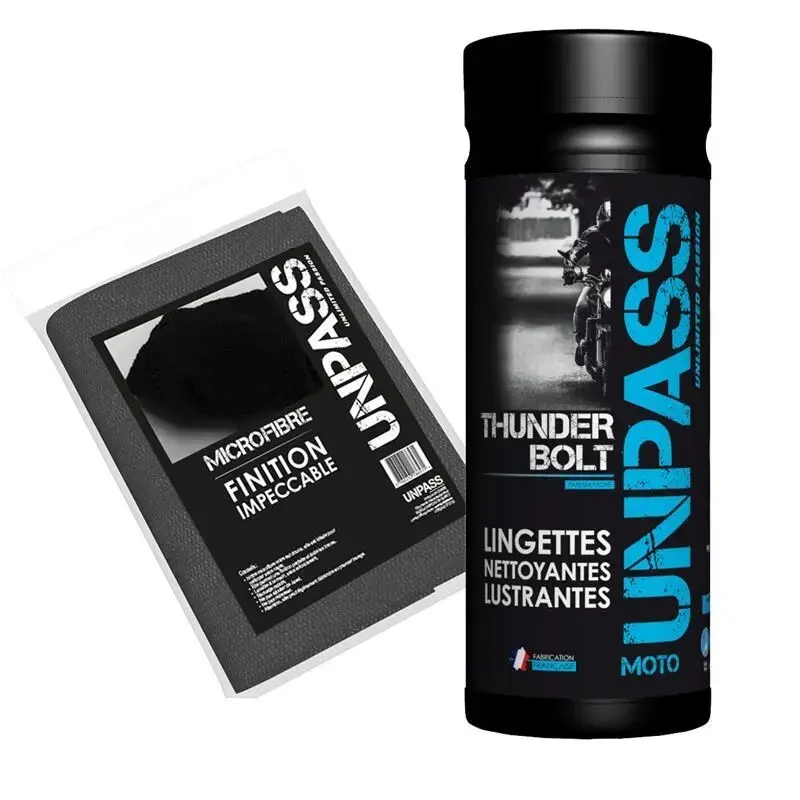 UNPASS Salviette detergenti e panno in microfibra in bustina (x35)