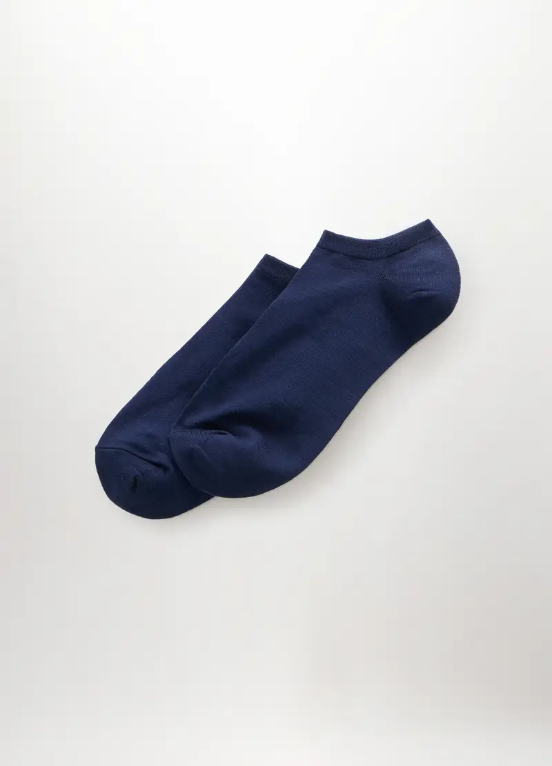 Upim 3 Pack Calzini Sneaker In Cotone Stretch Uomo, Blu navy