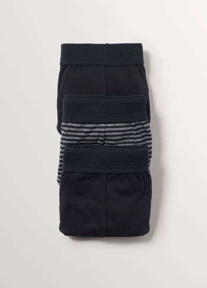 3 Pack Slip In Jersey Di Cotone Uomo, Blu scuro