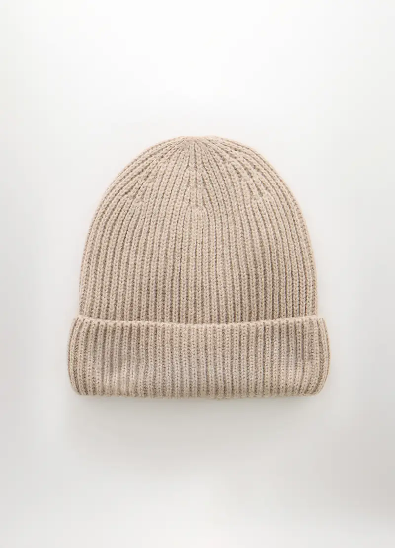 Berretto Tricot Donna, Beige chiaro