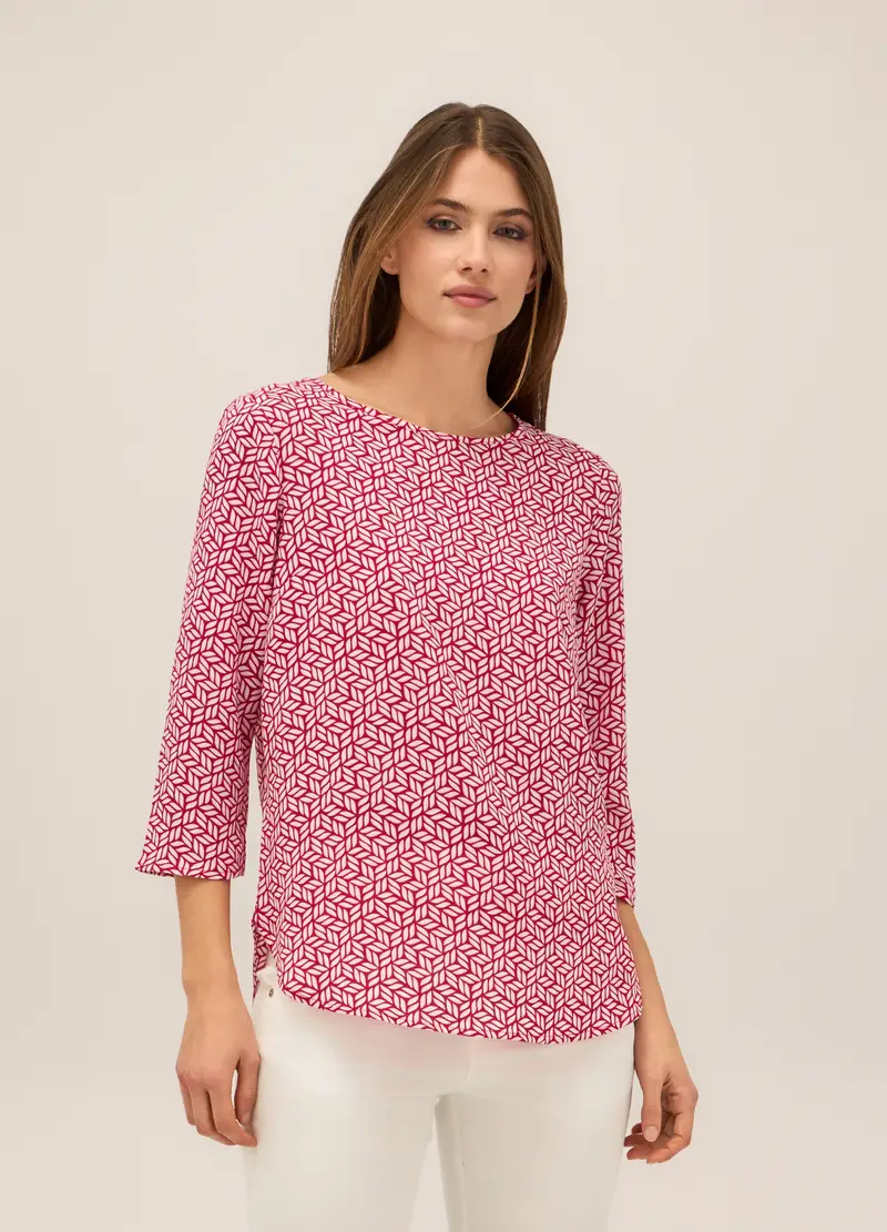 Upim, Blusa Con Stampa Donna, Rosa scuro, Taglia: M