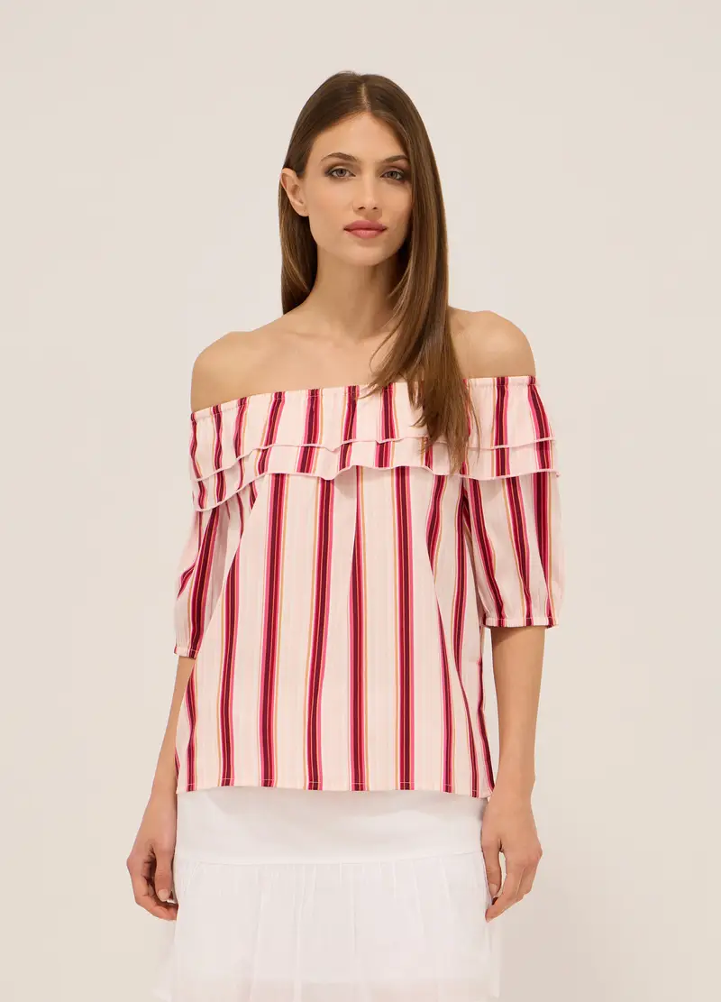 Upim, Blusa Crepe Con Stampa Donna, Rosa chiaro, Taglia: XS