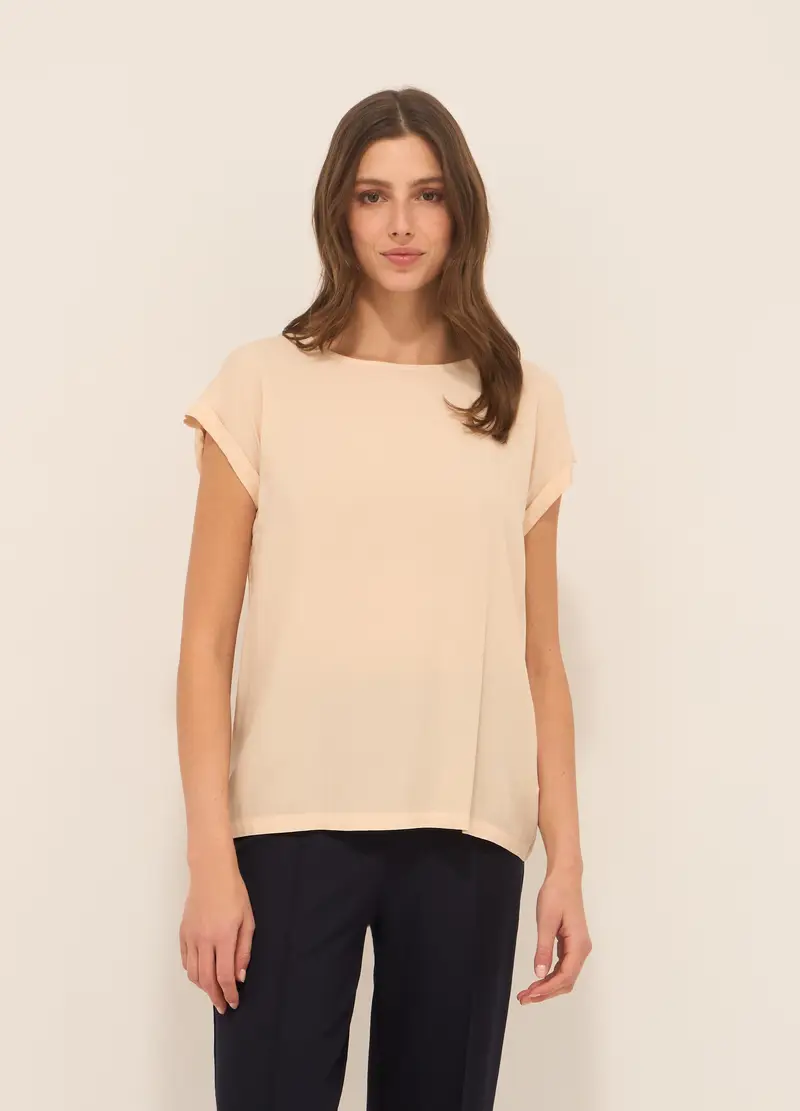 Upim, Blusa In Pura Viscosa Donna, Beige chiaro, Taglia: S