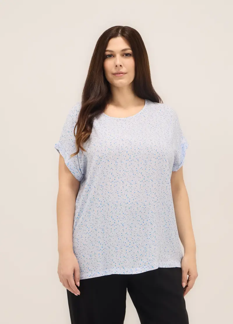 Upim Blusa In Pura Viscosa Donna Curvy, Bianco gesso