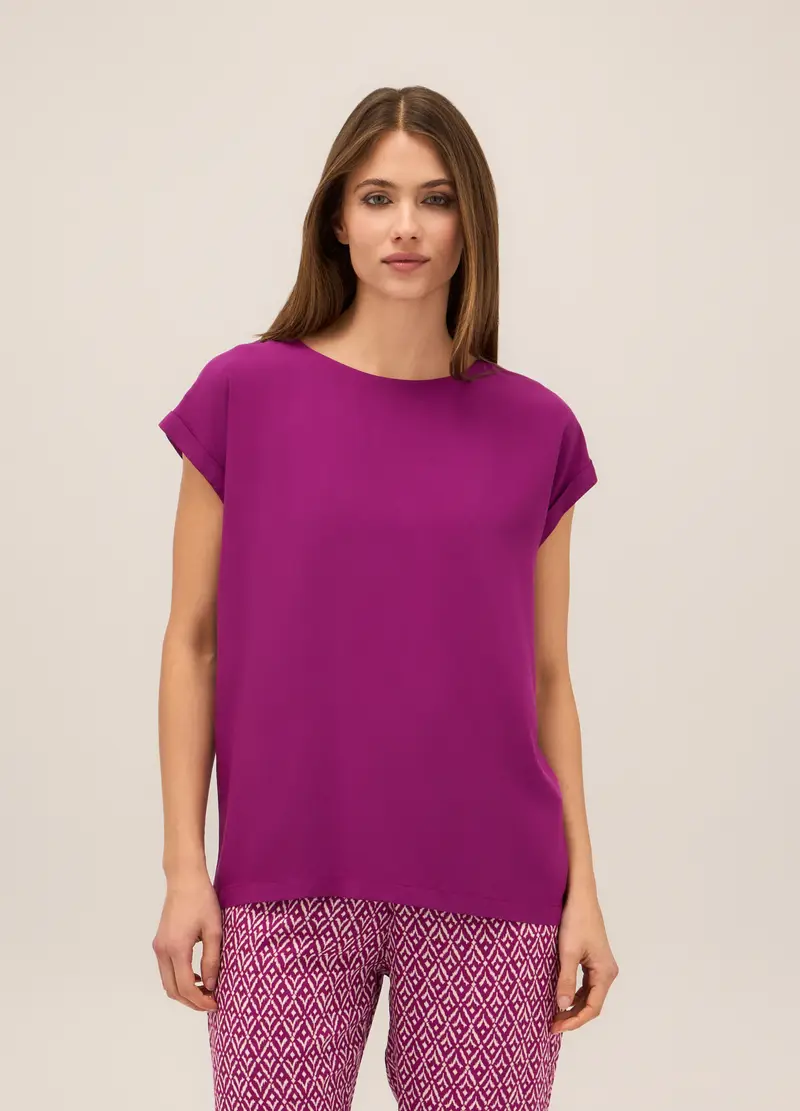 Upim, Blusa In Pura Viscosa Donna, Rosa ciclamino, Taglia: M