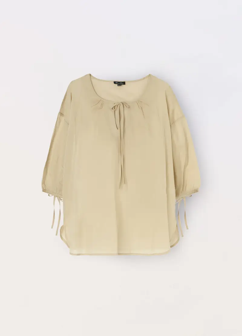 Upim Blusa In Puro Cotone Donna Curvy, Bianco avorio