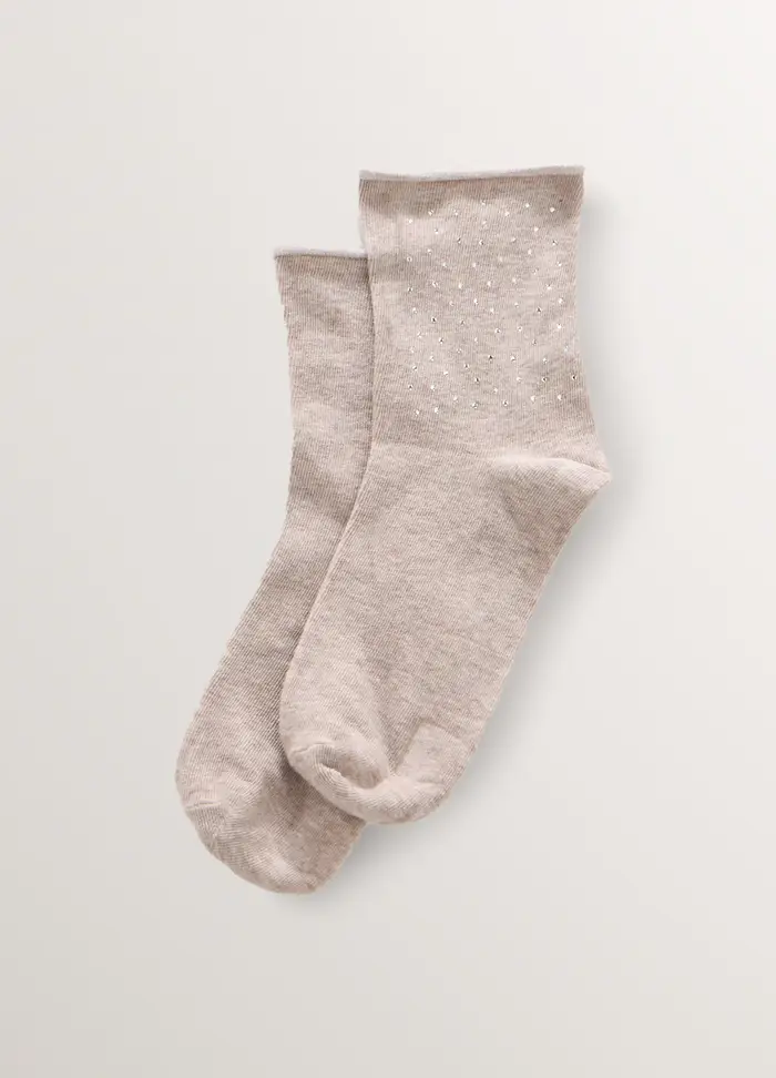 Upim Calze Corte In Misto Cotone Stretch Donna, Beige chiaro