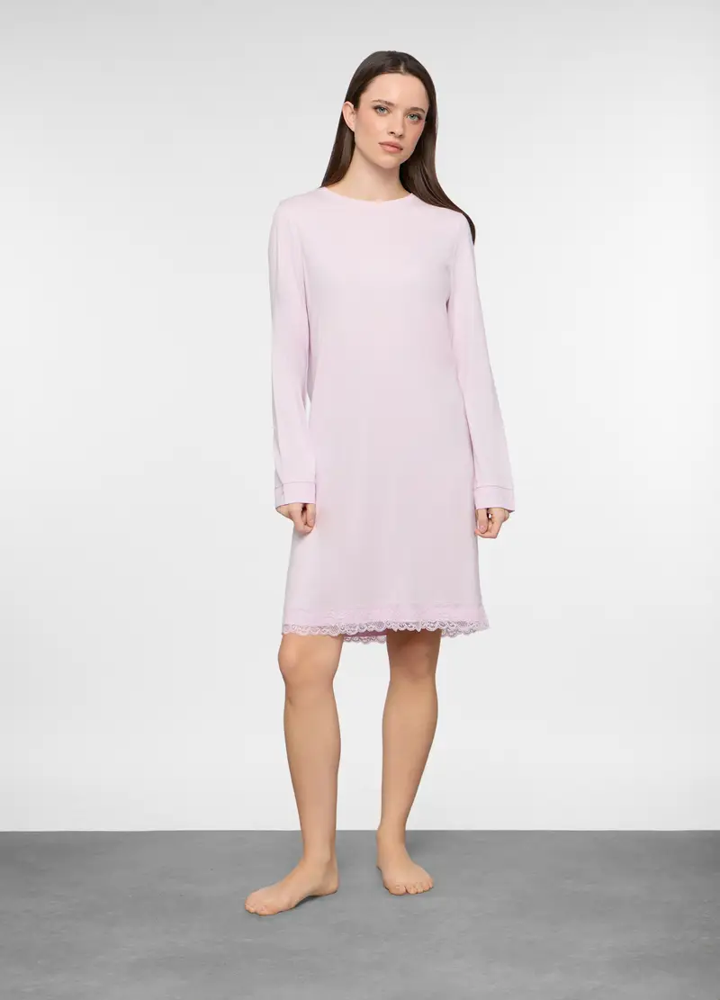 Upim Camicia Da Notte In Jersey Di Misto Cotone Donna, Viola lilla