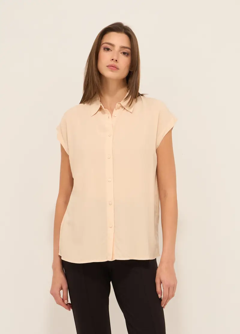 Upim, Camicia In Pura Viscosa Donna, Beige chiaro, Taglia: S