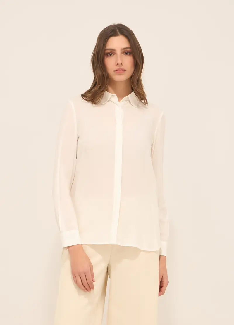 Upim, Camicia In Pura Viscosa Donna, Bianco panna, Taglia: L