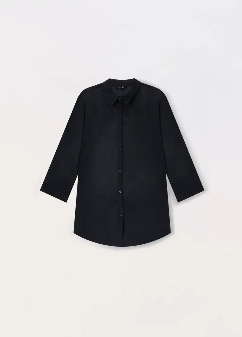 Upim Camicia In Puro Cotone Donna Curvy, Nero