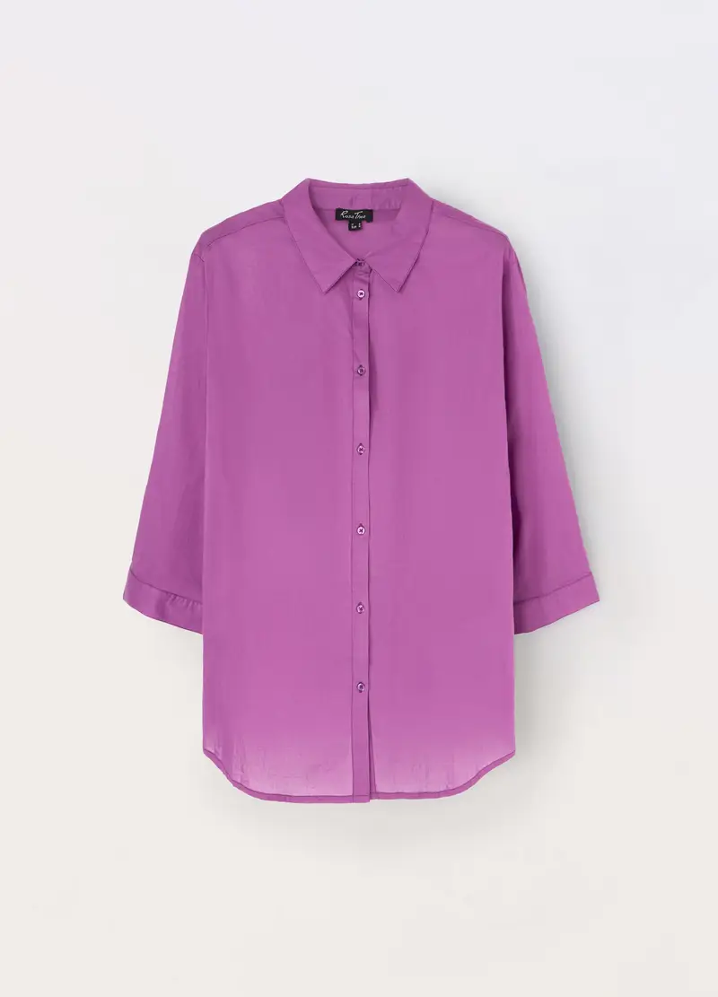 Upim Camicia In Puro Cotone Donna Curvy, Rosa ciclamino