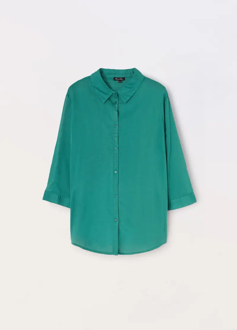 Upim, Camicia In Puro Cotone Donna Curvy, Verde bosco, Taglia: L