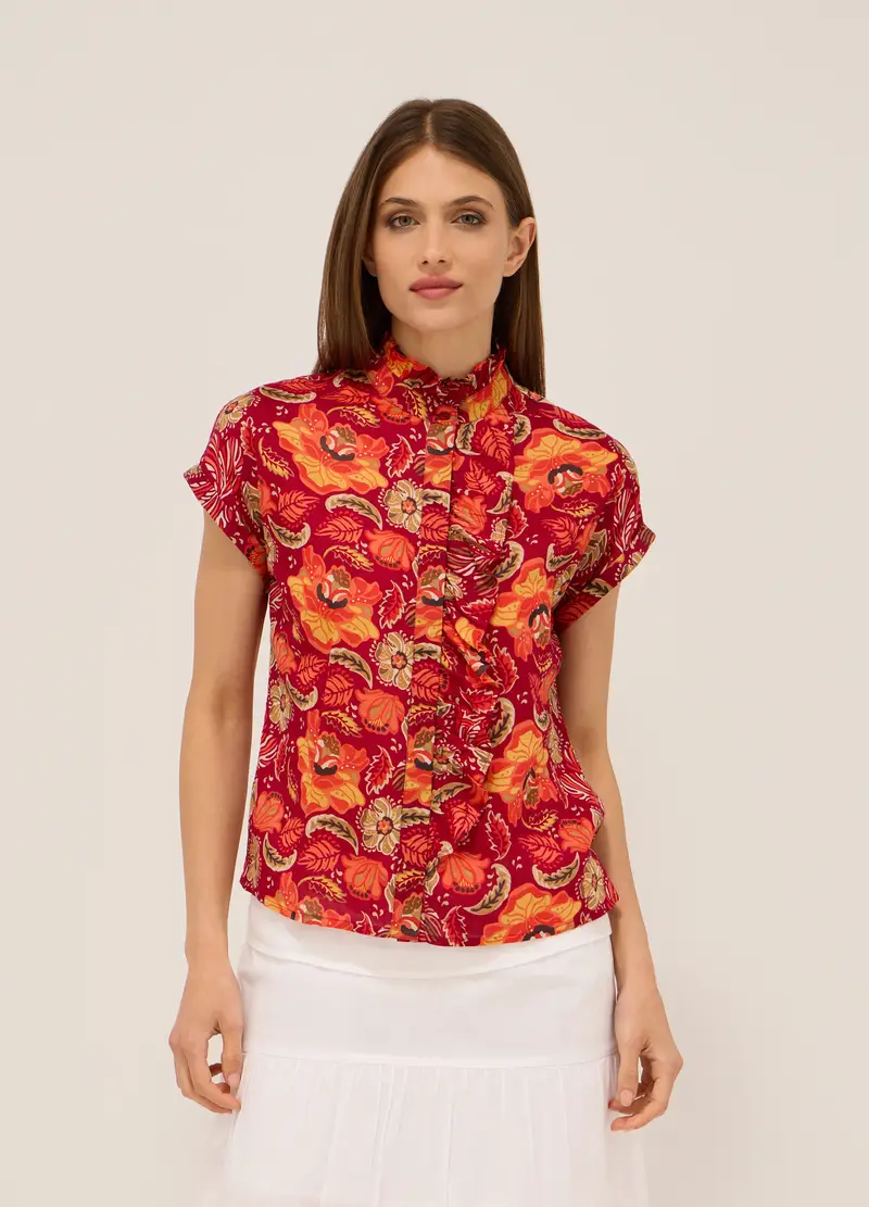 Upim, Camicia In Puro Cotone Voile Donna, Arancione tangerine, Taglia: XS