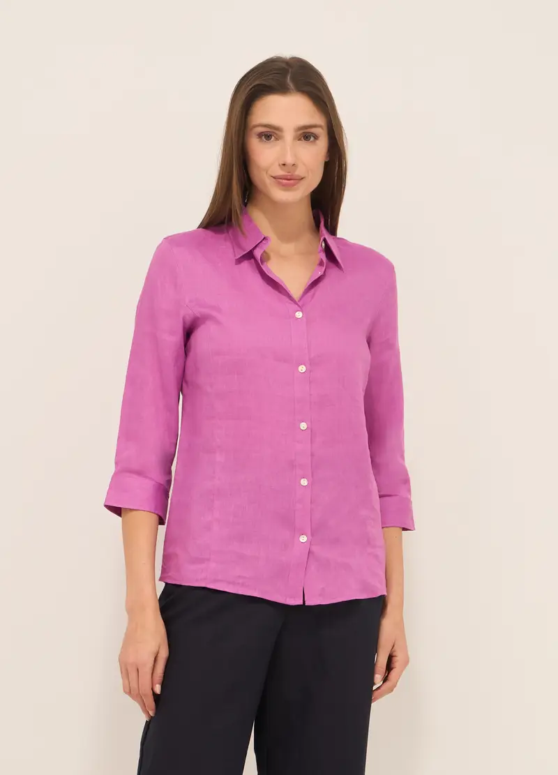 Upim Camicia In Puro Lino Donna, Rosa pastello
