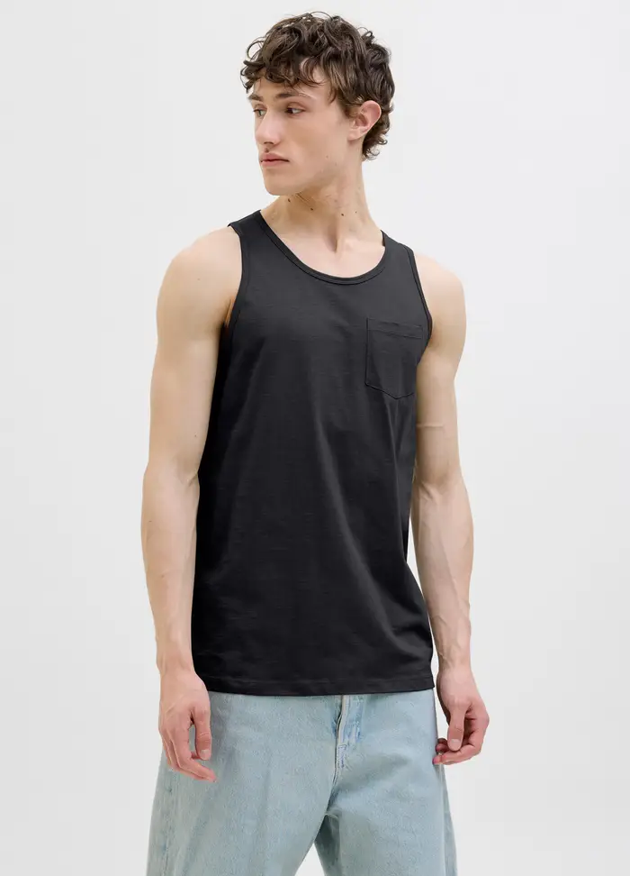 Canotta In Jersey Uomo, Unisex, Nero
