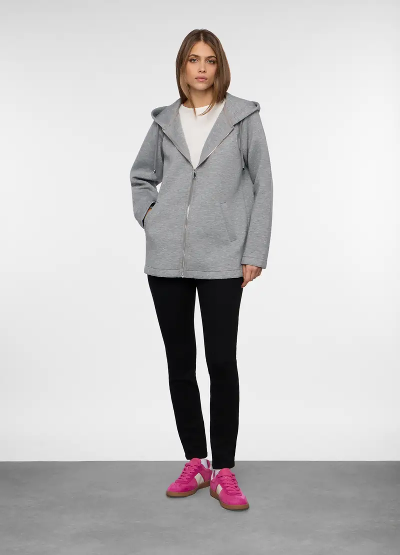 Upim Cappotto In Neoprene Misto Viscosa Donna, Grigio chiaro