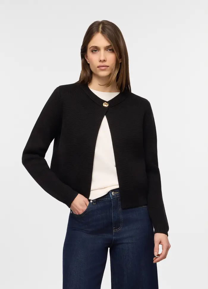 Upim Cardigan Mono Bottone Donna, Nero