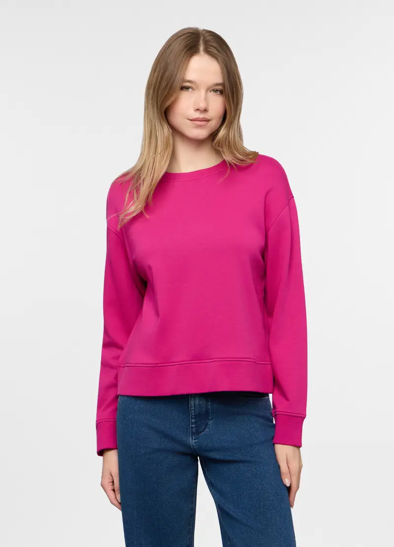 Upim Felpa Girocollo In French Terry Donna, Rosa fuxia