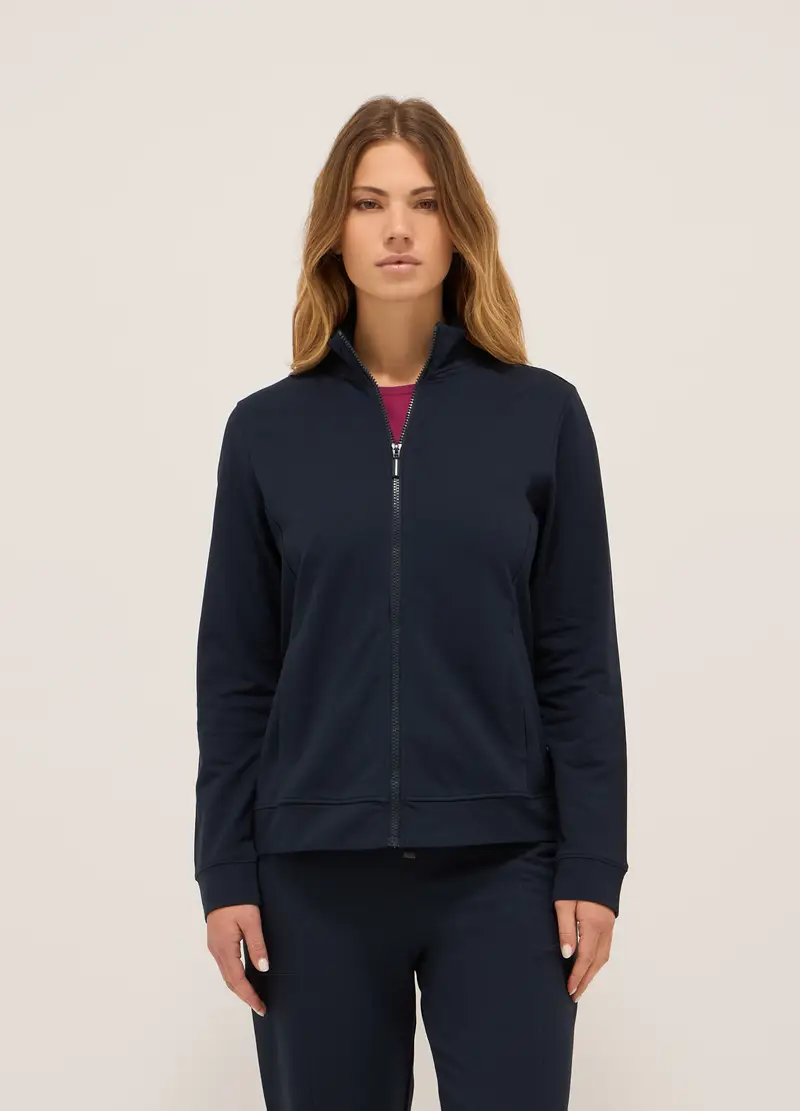 Upim Felpa In French Terry Di Cotone Stretch Donna, Blu navy