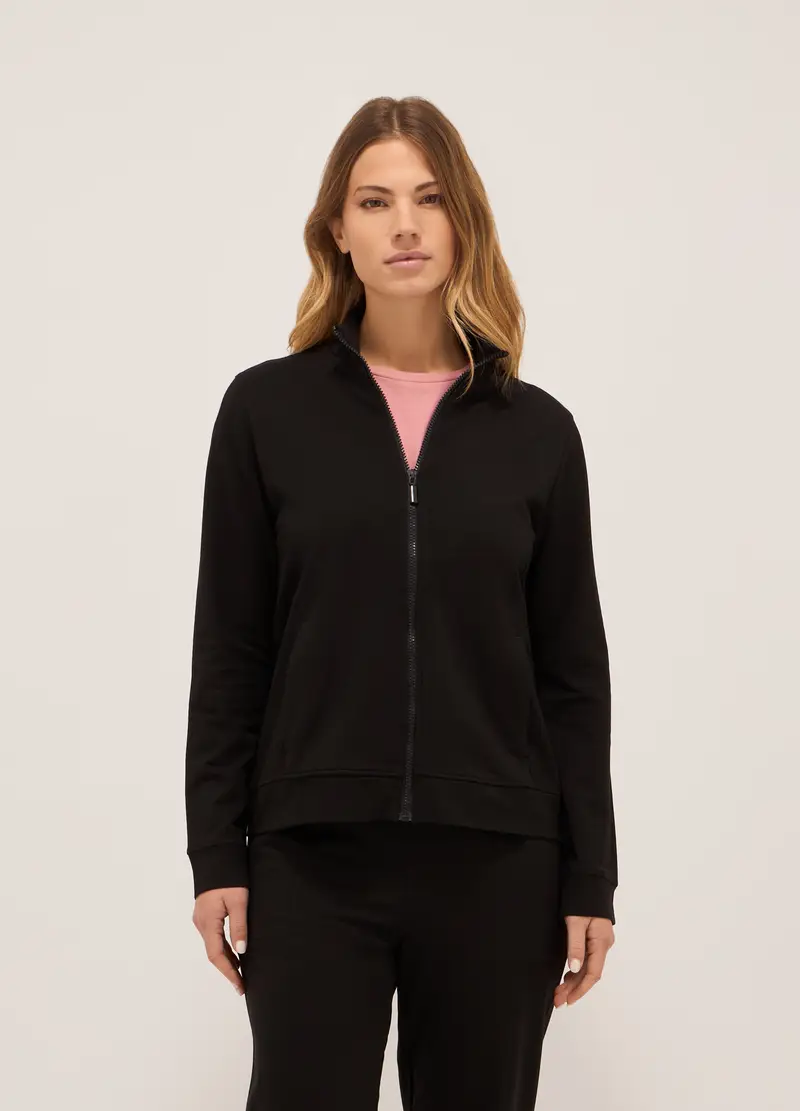 Upim Felpa In French Terry Di Cotone Stretch Donna, Nero